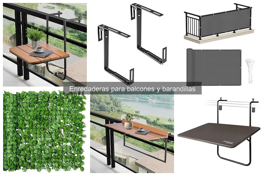 Alternativas a las enredaderas en barandillas del balcón