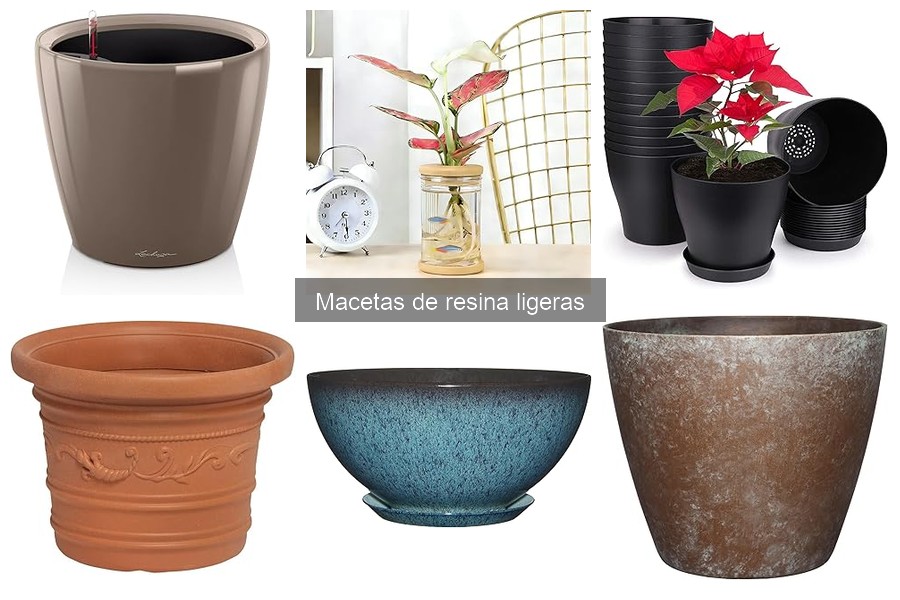 Alternativas a macetas de resina ligeras para jardinería
