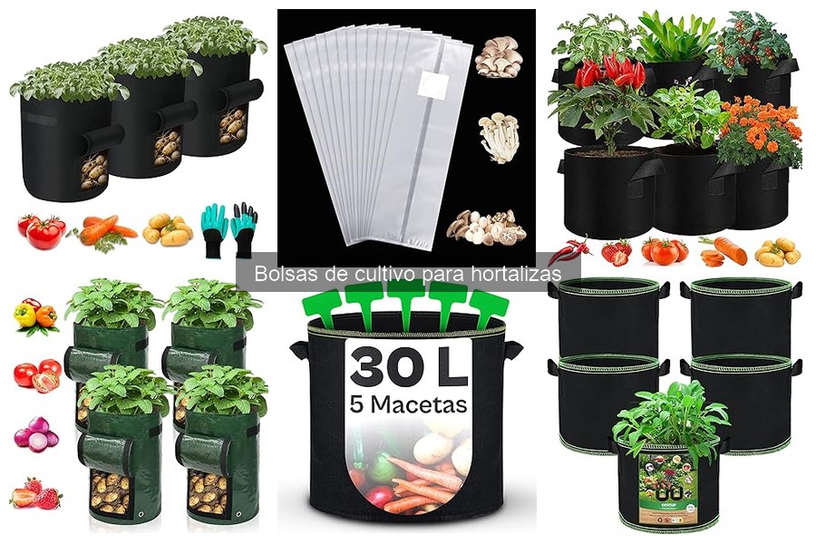 Capacidad ideal de bolsas de cultivo para hortalizas