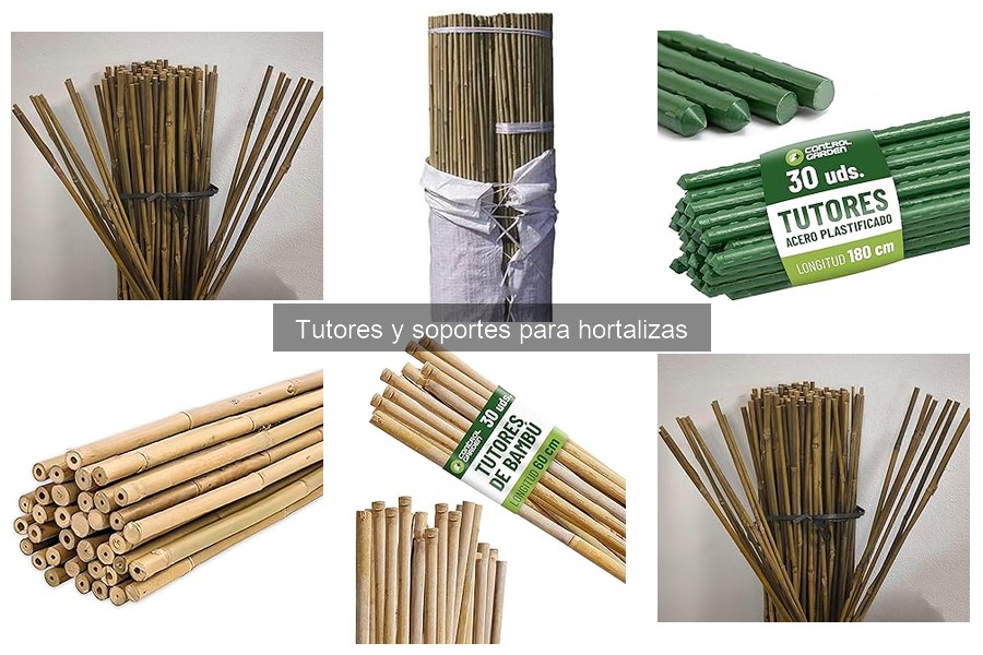 Comparativa de materiales de tutores para hortalizas