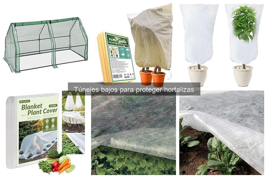 Comparativa de materiales para túneles bajos en jardinería