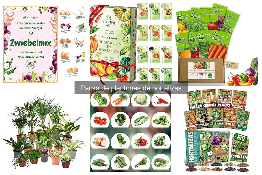 Comparativa de precios de packs de plantones de hortalizas