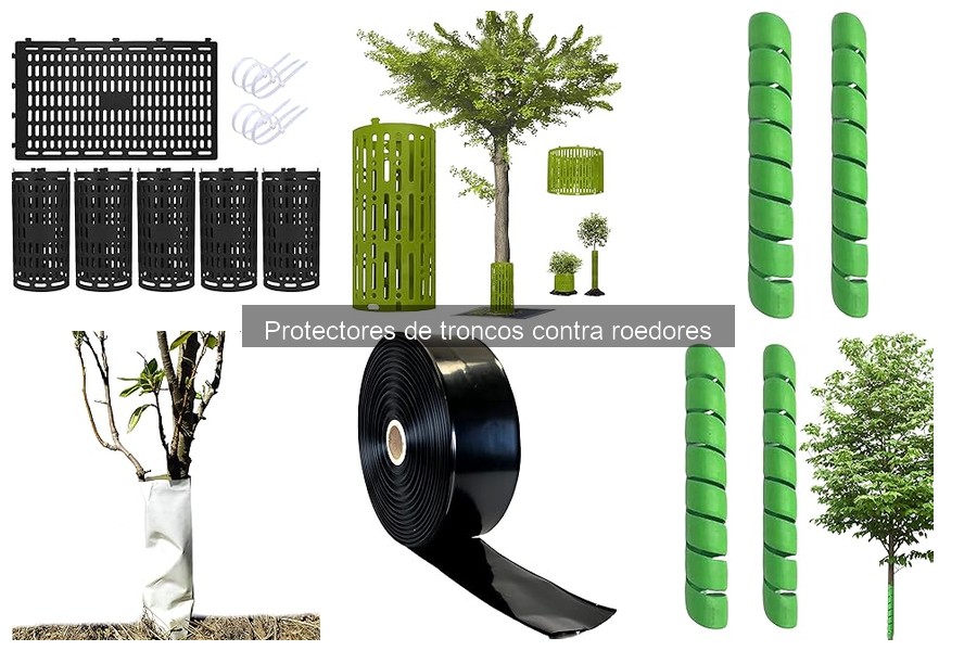 Comparativa de protectores de troncos contra roedores