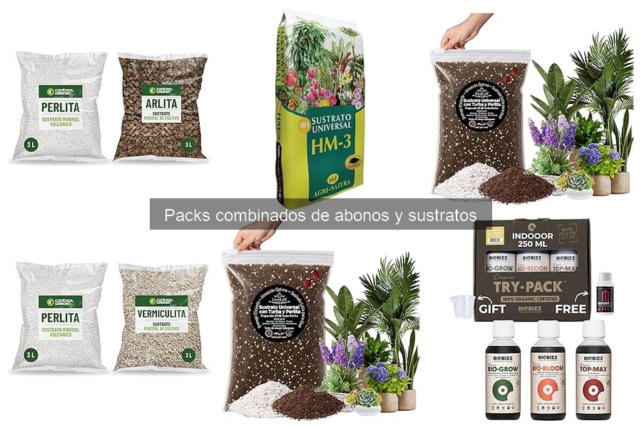 Cuándo usar packs combinados de abonos y sustratos
