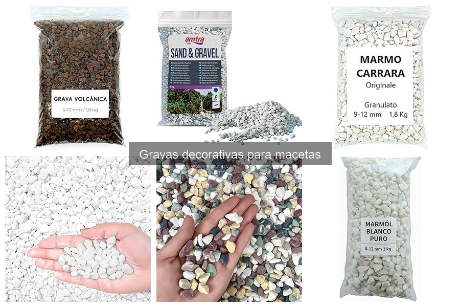Gravas decorativas de colores: Combínalas con tus plantas