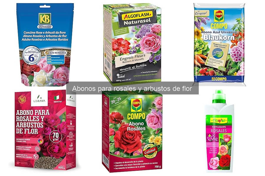 Mejores abonos para rosales: comparativa de marcas
