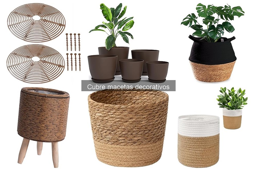 Mejores cubre macetas decorativos para interiores | Comparativa