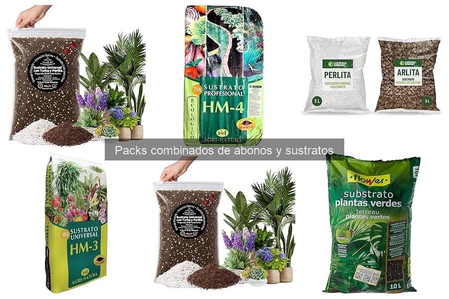 Packs combinados de abonos y sustratos para cultivo orgánico