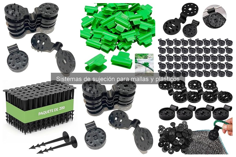 Precios de sistemas de sujeción para mallas y plásticos