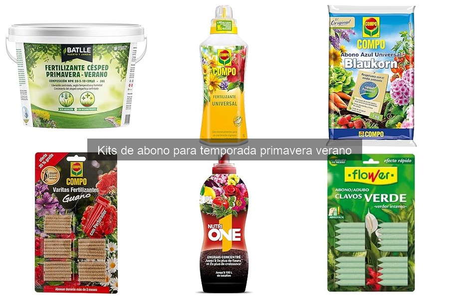 Rango de precios de kits de abono para primavera-verano