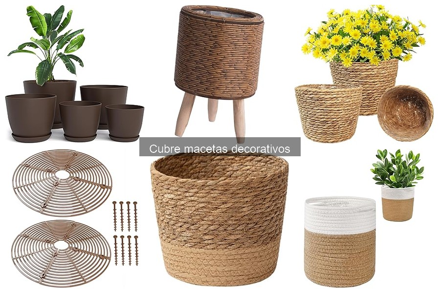 Tipos de cubre macetas decorativos para tu hogar y jardín