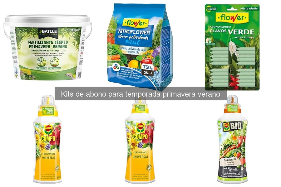 Tipos de kits de abono para jardín en primavera y verano