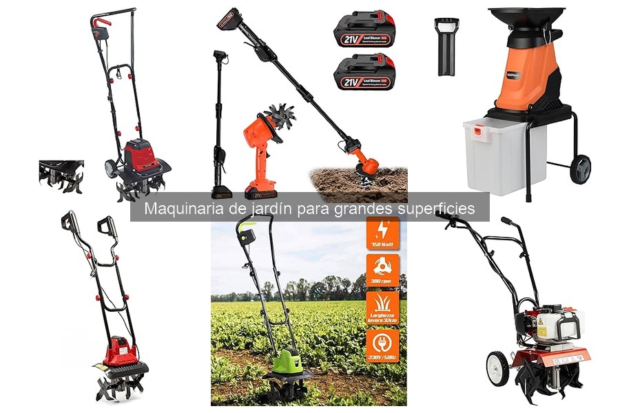 Tipos de maquinaria de jardín para grandes superficies